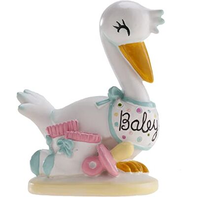 dekora Harsfiguur voor dooptaart, taartdecoratie voor babyshower en doop voor kinderen, ooievaar baby, hoogwaardige topper (10 cm, duurzaam en mooi) dekora Harsfiguur voor dooptaart, taartdecoratie voor babyshower en doop voor kinderen, ooievaar baby, hoogwaardige topper (10 cm, duurzaam en mooi)