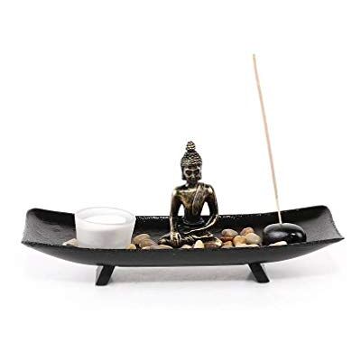lachineuse Wierookhouder met Boeddha kandelaar Zen decoratie voor binnen Boeddha 26 x 10 cm Zen decoratie voor Kantoor Decoratie Object Aziatische Japanse Tuin Cadeau-idee Meditatie Kandelaar lachineuse Wierookhouder met Boeddha kandelaar Zen decoratie voor binnen Boeddha 26 x 10 cm Zen decoratie voor Kantoor Decoratie Object Aziatische Japanse Tuin Cadeau-idee Meditatie Kandelaar