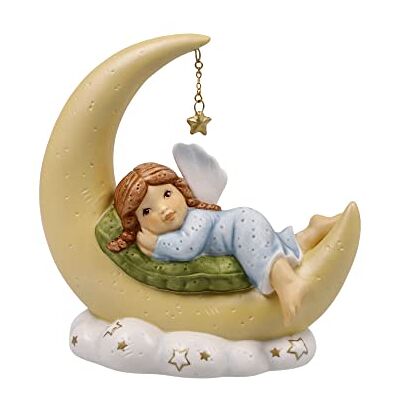 Goebel Nina und Marco 11-750-99-1 Verzamelfiguur van porselein met maan en ster Goebel Nina und Marco 11-750-99-1 Verzamelfiguur van porselein met maan en ster