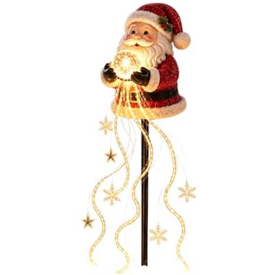 Generic Magische fontein kerstman, sneeuwpop, sneeuwvlok, decoratie Tuinlamp met fonkelende waterval, kerstverlichting met sterren, tuindecoratie voor buiten Generic Magische fontein kerstman, sneeuwpop, sneeuwvlok, decoratie Tuinlamp met fonkelende waterval, kerstverlichting met sterren, tuindecoratie voor buiten