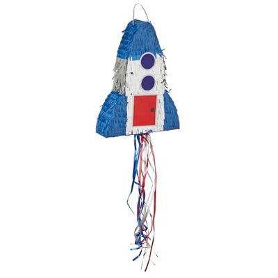 Relaxdays Piñata raket om op te hangen voor kinderen, meisjes en jongens, verjaardag, om zelf te vullen, kleurrijke ruimte, 1 stuk Relaxdays Piñata raket om op te hangen voor kinderen, meisjes en jongens, verjaardag, om zelf te vullen, kleurrijke ruimte, 1 stuk