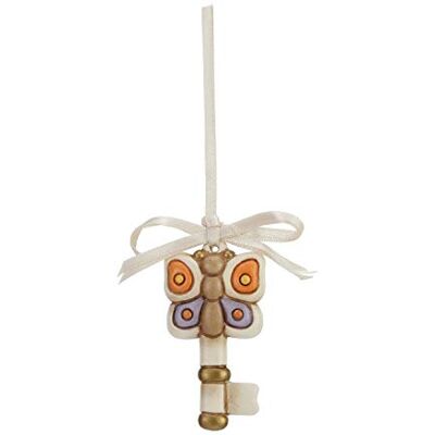 THUN Sleutel met vlinder om op te hangen Gastgeschenk Mini Formaat Keramiek 3 x 6 cm THUN Sleutel met vlinder om op te hangen Gastgeschenk Mini Formaat Keramiek 3 x 6 cm