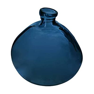 ATMOSPHERA CREATEUR D'INTERIEUR Vaas van gerecycled glas D 20 x H 23 cm blauw ATMOSPHERA CREATEUR D'INTERIEUR Vaas van gerecycled glas D 20 x H 23 cm blauw