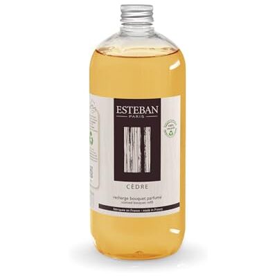 Esteban PARIS Navulverpakking van 1 l, cederhout voor boeket en diffuser van keramiek Esteban PARIS Navulverpakking van 1 l, cederhout voor boeket en diffuser van keramiek