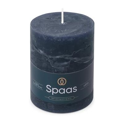 Spaas Rustieke pijler kaars 80/110 mm 65h donkerblauw Spaas Rustieke pijler kaars 80/110 mm 65h donkerblauw