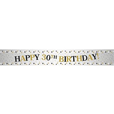 amscan 9913772 verjaardag vlaggetjesslinger voor de 30e verjaardag, goudkleurig amscan 9913772 verjaardag vlaggetjesslinger voor de 30e verjaardag, goudkleurig