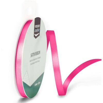 Creative Satijnen lint roze 6 mm x 10 meter decoratief lint plakband voor bruiloft, doop en verjaardagsgeschenken Creative Satijnen lint roze 6 mm x 10 meter decoratief lint plakband voor bruiloft, doop en verjaardagsgeschenken