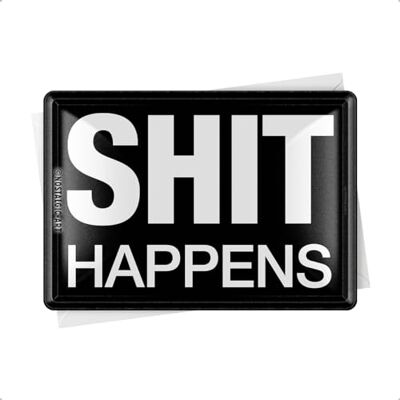 Nostalgic Art Metalen bord 10 x 14 cm Shit Happens Nostalgic Art Metalen bord 10 x 14 cm Shit Happens