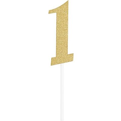 Creative Party PC324542 taartdecoratie met gouden cijfers 2,5 cm Creative Party PC324542 taartdecoratie met gouden cijfers 2,5 cm