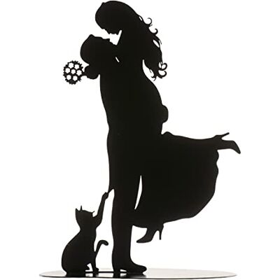 dekora Bruiloftsdecoratie Topper bruiloftsdecoratie Bruidegoms figuur met kat dekora Bruiloftsdecoratie Topper bruiloftsdecoratie Bruidegoms figuur met kat