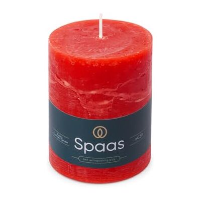 Spaas Rustieke pijler kaars 80/110 mm 65h rood Spaas Rustieke pijler kaars 80/110 mm 65h rood