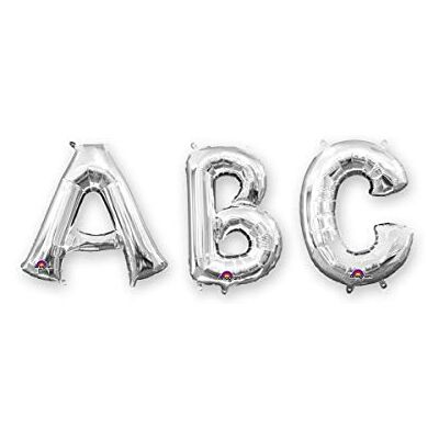 amscan Zilverfolieballon met letters H SuperShape, 10022690 amscan Zilverfolieballon met letters H SuperShape, 10022690