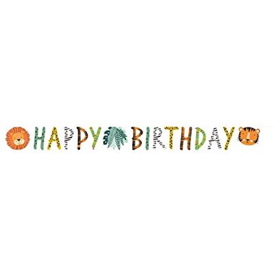 amscan 9909353 feestslinger "Get Wild", 180 x 15 cm, decoratie om op te hangen, slinger amscan 9909353 feestslinger "Get Wild", 180 x 15 cm, decoratie om op te hangen, slinger