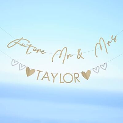 Ginger Ray Personaliseerbare wimpel EN-102 Future Mrs-Foiled Ginger Ray Personaliseerbare wimpel EN-102 Future Mrs-Foiled