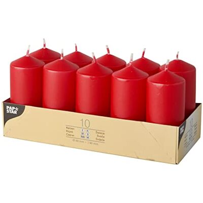 PAPSTAR 17918 stompkaarsen, 40 mm, rood PAPSTAR 17918 stompkaarsen, 40 mm, rood