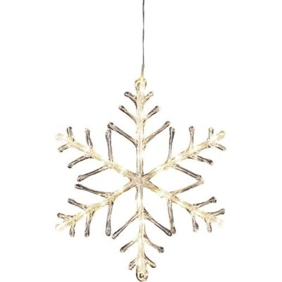 Konstsmide 4440-103 acrylvlokken, 24 leds, warmwit, transparante kabel, 24 V Konstsmide 4440-103 acrylvlokken, 24 leds, warmwit, transparante kabel, 24 V