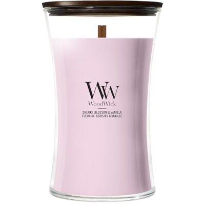 WoodWick Grote kaars, kersenbloesem en vanille, ideaal cadeau voor vrouwen WoodWick Grote kaars, kersenbloesem en vanille, ideaal cadeau voor vrouwen