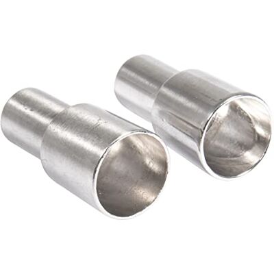 Rayher Set van 2 zilveren metalen kandelaars, totale hoogte 5 cm, binnendiameter 22 mm, 46694606 Rayher Set van 2 zilveren metalen kandelaars, totale hoogte 5 cm, binnendiameter 22 mm, 46694606