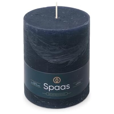 Spaas Rustieke stompkaars, 100/130 mm, 95 uur, donkerblauw Spaas Rustieke stompkaars, 100/130 mm, 95 uur, donkerblauw