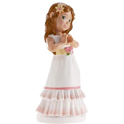 dekora Decoratieve figuur van hars voor de eerste communie, 16 cm hoog, origineel en gedetailleerd design, geschikt voor contact met levensmiddelen dekora Decoratieve figuur van hars voor de eerste communie, 16 cm hoog, origineel en gedetailleerd design, geschikt voor contact met levensmiddelen