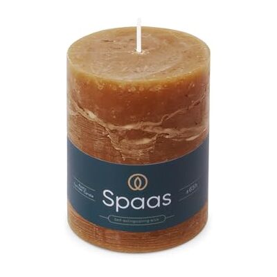 Spaas Rustieke pijler kaars 80/110 mm 65h cognac Spaas Rustieke pijler kaars 80/110 mm 65h cognac