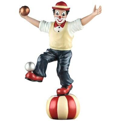 GILDE Clown der Akrobat Handgemaakte decoratieve figuur en verzamelobject woonkamer decoratie vitrine meerkleurig hoogte 18 cm GILDE Clown der Akrobat Handgemaakte decoratieve figuur en verzamelobject woonkamer decoratie vitrine meerkleurig hoogte 18 cm
