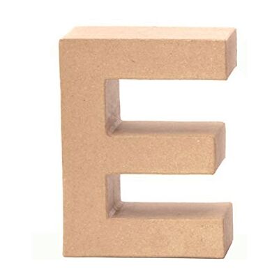 GLOREX 6 2029 105 karton letter E, letter van bruin karton, ca. 17,5 x 5,5 cm groot, om te beschilderen en te beplakken, voor servettechniek en decopatch, ideaal als decoratie GLOREX 6 2029 105 karton letter E, letter van bruin karton, ca. 17,5 x 5,5 cm groot, om te beschilderen en te beplakken, voor servettechniek en decopatch, ideaal als decoratie