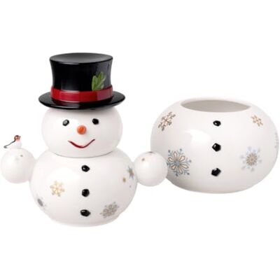 Villeroy & Boch Christmas Toys Memory Box, drie gestapelde dozen, sneeuwpop koekjesdoos, 20,5 x 18 x 31 cm, premium porselein, meerkleurig Villeroy & Boch Christmas Toys Memory Box, drie gestapelde dozen, sneeuwpop koekjesdoos, 20,5 x 18 x 31 cm, premium porselein, meerkleurig