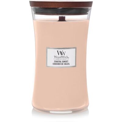 WoodWick Large Hourglass-geurkaars met knapperende lont Coastal Sunset Tot wel 130 uur brandtijd WoodWick Large Hourglass-geurkaars met knapperende lont Coastal Sunset Tot wel 130 uur brandtijd