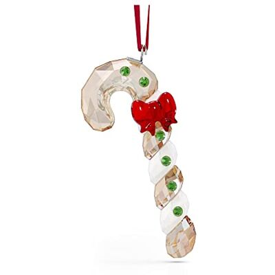 Swarovski suikerriet om op te hangen met rode en witte kristallen uit de Holiday Cheers collectie Swarovski suikerriet om op te hangen met rode en witte kristallen uit de Holiday Cheers collectie
