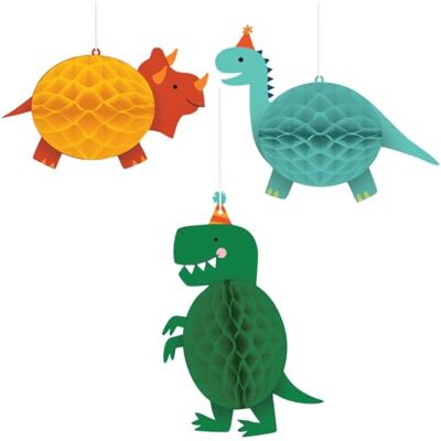 amscan 292270 Dino-Mite Dino-Mite 3 stuks honingraat hangende verjaardagsfeestdecoraties voor kinderen amscan 292270 Dino-Mite Dino-Mite 3 stuks honingraat hangende verjaardagsfeestdecoraties voor kinderen