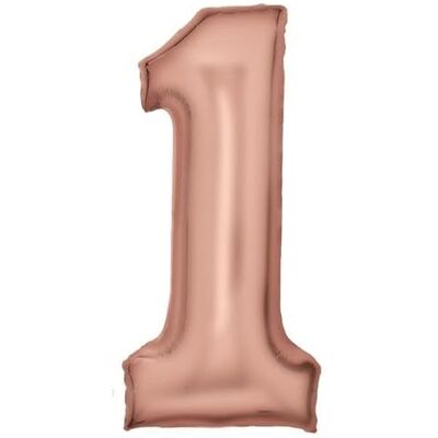 amscan Groot cijfer 1 Silk kroonluchter roségoud opblaasbare ballon N34 verpakt 86 cm amscan Groot cijfer 1 Silk kroonluchter roségoud opblaasbare ballon N34 verpakt 86 cm