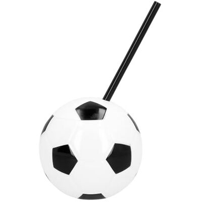 Boland 62523 Voetbalbeker met rietje, 450 ml, voor tuinfeest, kunststof beker Boland 62523 Voetbalbeker met rietje, 450 ml, voor tuinfeest, kunststof beker