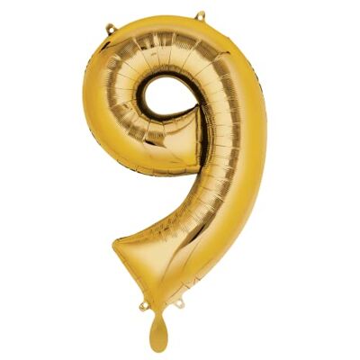 amscan Anagram Folieballon 66 cm nummer 9 goud 7A3656201 amscan Anagram Folieballon 66 cm nummer 9 goud 7A3656201