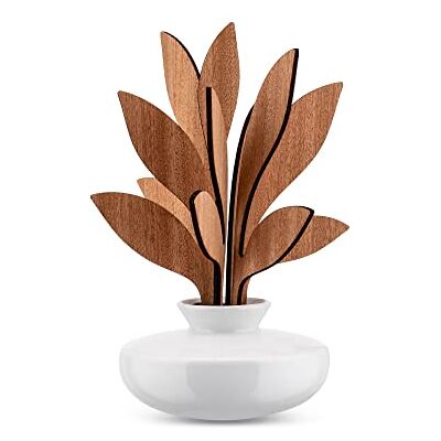 Alessi The Five Season MW64 2S W bladdiffuser van mahoniehout, wit Alessi The Five Season MW64 2S W bladdiffuser van mahoniehout, wit