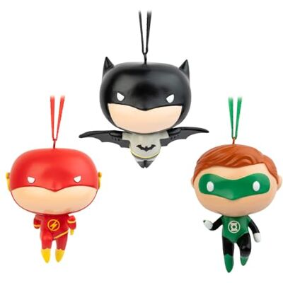 Grupo Erik Set van 3 DC Comics kerstdecoraties Originele kerstballen van kunsthars, kerstboomversiering Grupo Erik Set van 3 DC Comics kerstdecoraties Originele kerstballen van kunsthars, kerstboomversiering