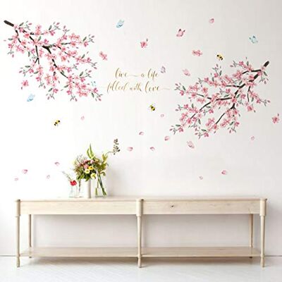 Runtoo Muurstickers Kersenbloesem Muursticker Tak Boom Verwijderbare Deco Stickers Roze Kinderkamer Baby Woonkamer Decoratie Runtoo Muurstickers Kersenbloesem Muursticker Tak Boom Verwijderbare Deco Stickers Roze Kinderkamer Baby Woonkamer Decoratie