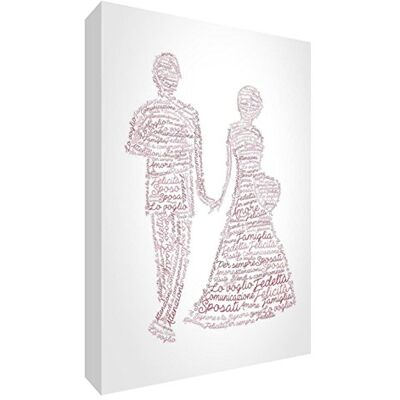 ART WEDDINGA5BLK-09IT acryl tafeldecoratie modern typografisch patroon rood 14,8 x 21 x 2 cm ART WEDDINGA5BLK-09IT acryl tafeldecoratie modern typografisch patroon rood 14,8 x 21 x 2 cm