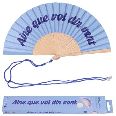 Fisura Air Bleu Standaard waaier voor dames, blauw, één maat, Blauw, Eén maat Fisura Air Bleu Standaard waaier voor dames, blauw, één maat, Blauw, Eén maat