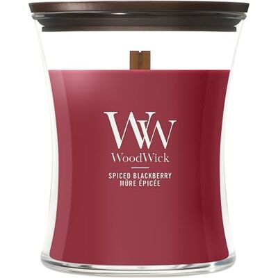 WoodWick Pluswick Innovation Geurkaars met zandloper, middelgroot, braam WoodWick Pluswick Innovation Geurkaars met zandloper, middelgroot, braam