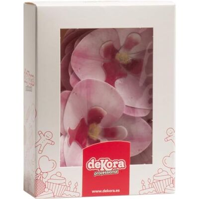 dekora Eetbare roos bloem verpakking van 10 orchideeën voor taartdecoratie, kleur, 126066 dekora Eetbare roos bloem verpakking van 10 orchideeën voor taartdecoratie, kleur, 126066