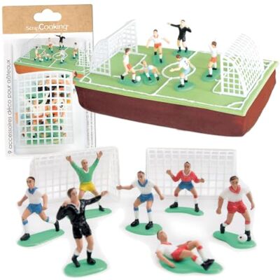 ScrapCooking 5013 voetbaltaart decoratieset, 9 decoraties voor taarten, gebak, dessert, verjaardag, kinderen ScrapCooking 5013 voetbaltaart decoratieset, 9 decoraties voor taarten, gebak, dessert, verjaardag, kinderen