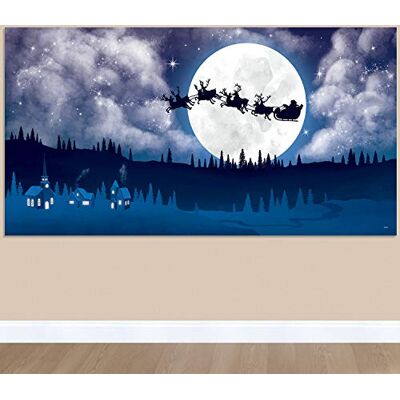amscan 671106 kerstversiering kerstman slee 85 cm x 1,65 m amscan 671106 kerstversiering kerstman slee 85 cm x 1,65 m
