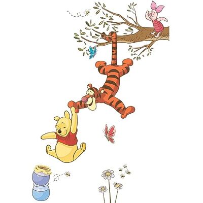 RoomMates Disney Winnie de Poeh reuzensticker herpositioneerbaar op een tak RoomMates Disney Winnie de Poeh reuzensticker herpositioneerbaar op een tak