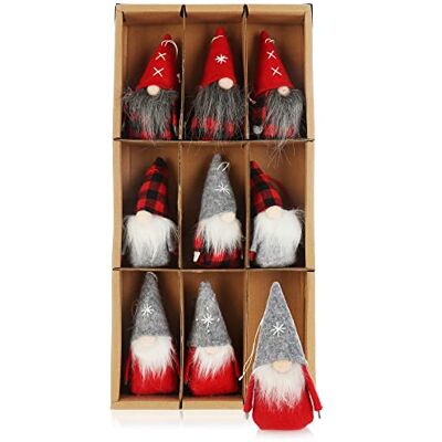 com-four ® 9 x hoogwaardige kerstmanhangers voor de kerstboom, betoverende kerstboomfiguren hangers als boomkleden, kerstdecoraties com-four ® 9 x hoogwaardige kerstmanhangers voor de kerstboom, betoverende kerstboomfiguren hangers als boomkleden, kerstdecoraties