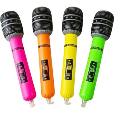 SHATCHI 2 stuks opblaasbare microfoons voor speelgoed en opblaasbare microfoons Rock Star feestaccessoires Cadeaus voor vrijgezellenfeest SHATCHI 2 stuks opblaasbare microfoons voor speelgoed en opblaasbare microfoons Rock Star feestaccessoires Cadeaus voor vrijgezellenfeest