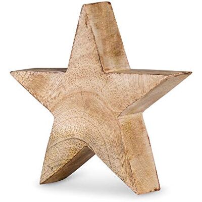 levandeo Mangohouten ster 14 cm natuurlijk bruin tafeldecoratie uniek stuk levandeo Mangohouten ster 14 cm natuurlijk bruin tafeldecoratie uniek stuk