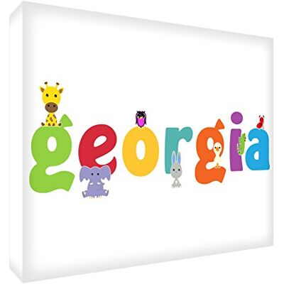 ART Stabiele voorzijde voor kinderkamer, motief: meisjes, 20 x 30 x 4 cm, maat S, Lhv-Georgia, personaliseerbaar ART Stabiele voorzijde voor kinderkamer, motief: meisjes, 20 x 30 x 4 cm, maat S, Lhv-Georgia, personaliseerbaar