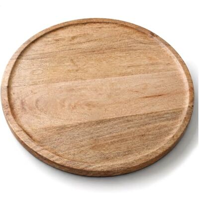 com-four ® Decoratief dienblad van hout, rond, 38 cm, handgemaakt dienblad met rand, serveerdienblad voor kaarsen, decoratie en opslag, accessoires voor de woonkamer (ronde houten plaat XXL) com-four ® Decoratief dienblad van hout, rond, 38 cm, handgemaakt dienblad met rand, serveerdienblad voor kaarsen, decoratie en opslag, accessoires voor de woonkamer (ronde houten plaat XXL)