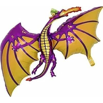 Toyland ® Folieballon drakenvorm, 91,4 cm, violet Toyland ® Folieballon drakenvorm, 91,4 cm, violet